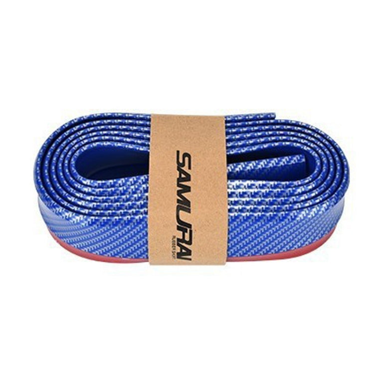 SAMURAI 2.5m Carbon Fiber Car Front Lip Anti-Collision Bumper Modification Strip Supplies, Black, Red, Blue