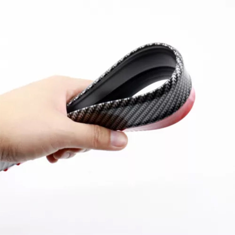 SAMURAI 2.5m Carbon Fiber Car Front Lip Anti-Collision Bumper Modification Strip Supplies, Black, Red, Blue
