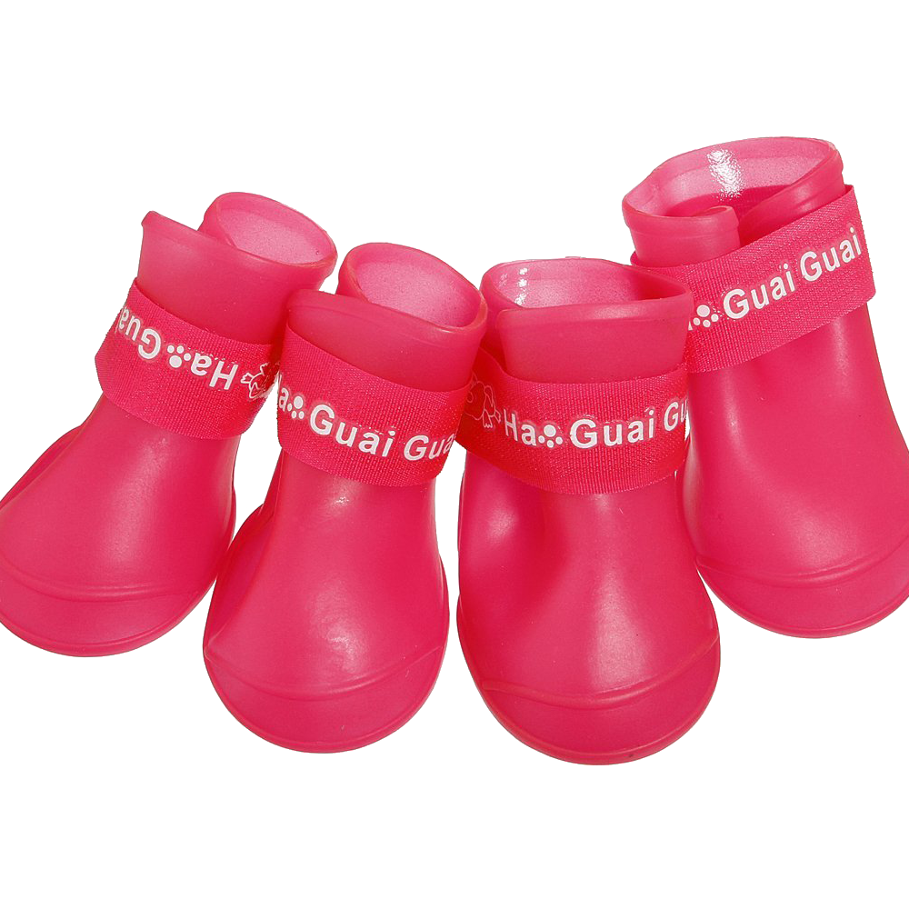 Pet Dog Rain Boots Booties Waterproof Protective Rubber Shoes