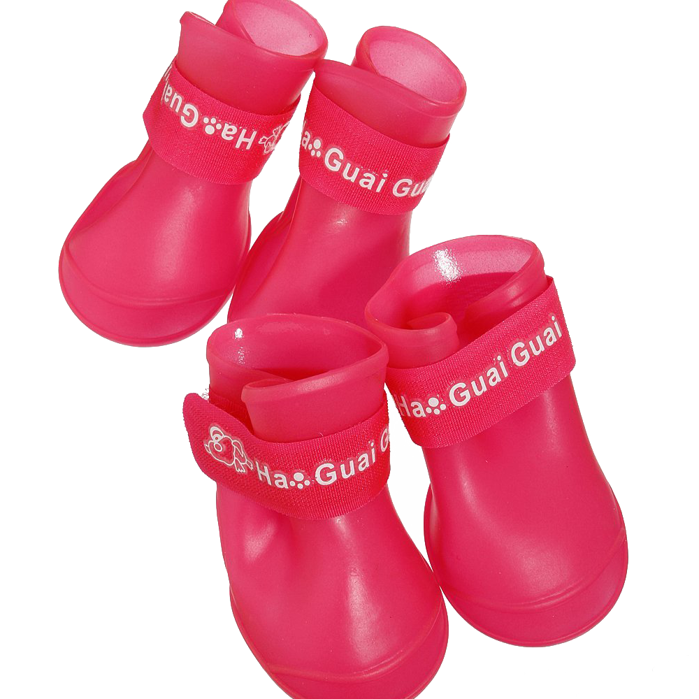 Pet Dog Rain Boots Booties Waterproof Protective Rubber Shoes