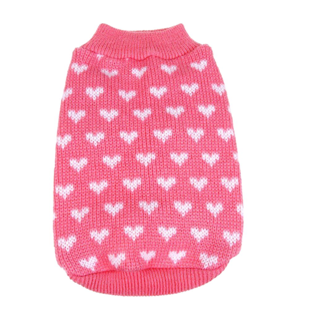 Silvercell Pets Puppy Dogs Clothes Jacket Little Heart Knit Sweater Coat